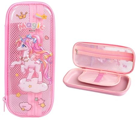 Ccomage Einhorn Federmäppchen 3D-Federmäppchen für Mädchen Wasserfestes Schreibwaren-Set Mit Hoher Kapazität Tolles GeschenkGeburtstagsgeschenk Geschenke für den Schulanfang Mädchen 3 4 5 6-10 Jahre