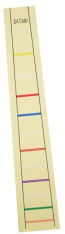 BIUDECO Aufkleber Einfach zu Entfernen Fingerpositionsmarkierung aus Papier Cello in Gelb für 3/4-cello Griffbrett für Anfänger zum Üben und Verstehen