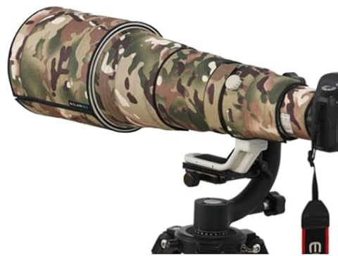 ROLANPRO Copriobiettivo mimetico per Canon EF 400 mm F/5,6 L USM, impermeabile