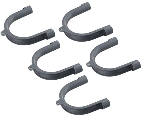 5 Stück U-förmige Abflussschlauchhaken, robuste Kunststoff-Rohrschelle für Waschmaschinenschläuche 20–26 mm, einfache Installation, ordentliches Sanitärzubehör, verhindert Lecks und hält den
