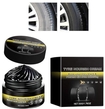 Pâte de finition de voiture 50 g - Pâte d'entretien des pneus, restauration de | Soin des surfaces résistantes aux intempéries, ravive la couleur, unité de protection