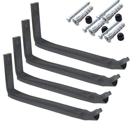 4U® 4 x XL Reifenhalter 21cm, 30kg, (8x20mm) Reifenwandhalter Wandhalterung Reifen Felgen Felgenbaum Halter