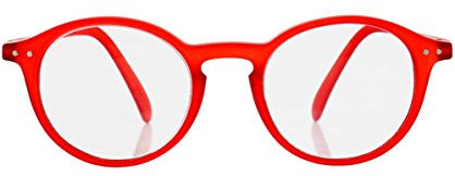 Doiy IZIPIZI Reading Shape D Red Lesebrille für Altersweitsichtige in runder, zeitloser Form, universelles Unisex-Modell, Dioptrie: + 2.0, LMSDC04_20
