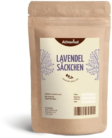 Lavendelsäckchen 50 Stück | mit je 20g Lavendelblüten | angenehm blumiger Duft | ideal für Kleiderschränke, Schlafzimmer oder als duftende Dekoration | ohne künstliche Zusätze | vom Achterhof