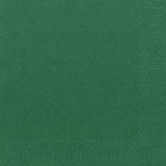 Duni Cocktail-Servietten 3lagig Zelltuch Uni jägergrün, 24 x 24 cm, 250 Stück