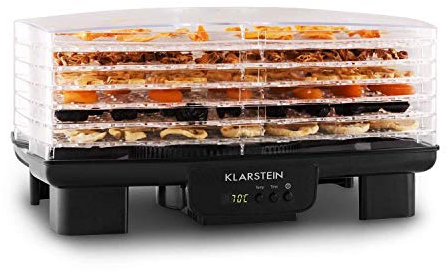 Klarstein Bananarama Déshydrateur alimentaire (minuterie, 40°-70°C, 550W, 6 étages, écran LCD) - noir