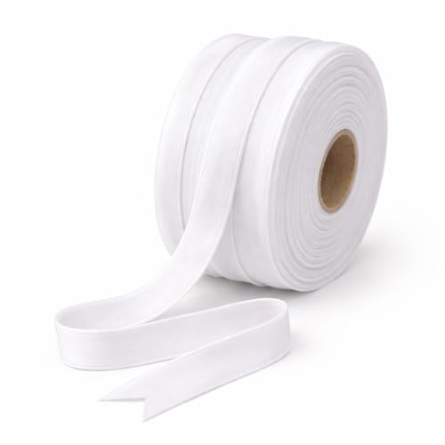 Perlin Cinta de terciopelo, 10 metros, 10 mm, para joyas, cinta decorativa para ribetes, color blanco