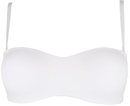 Cotonella, Reggiseno a Fascia Simona in Morbida Microfibra, Imbottito Senza Ferretto e con Spalline Removibili - Art. CD071 - Taglia 3B