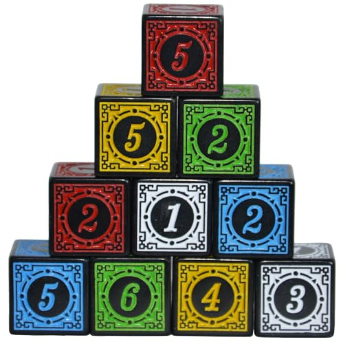 SmartDealsPro 10-pack 16 mm sexsidiga D6-tärningar för DND MTG PRG Wow matematikundervisning brädspel (blandad färg)