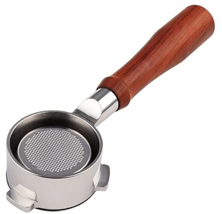 Portafiltro sin fondo de 54 mm Compatible con la serie Sage/Breville Barista 870/878/880 y máquinas de espresso Sage/Breville de 54 mm, asa de madera