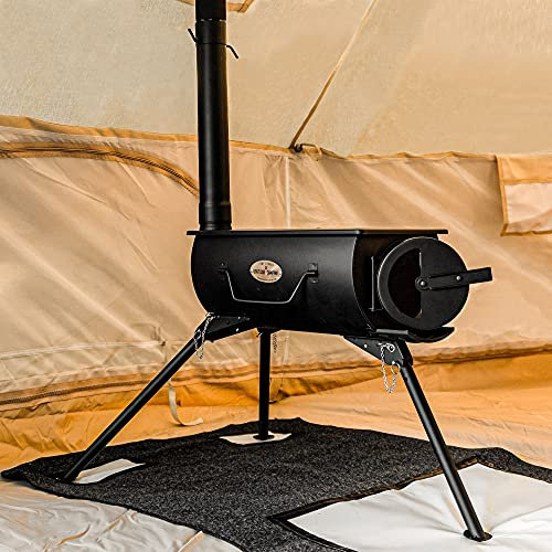 Boutique Camping Portable Wood burning Stove with Glass Door
