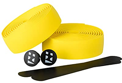 URBAN ZWEIRAD - Lenkerband Rennrad Signature Yellow - inkl. Endstopfen und Klebestreifen - Griffband Rennrad Gelb extra griffig - 200 cm x 3 cm - 3 mm Stärke