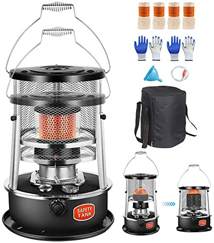 4.5 L Petroleumheizung, 2 In 1 Tragbarer Heizstrahler, 360° Mobile Heizung, Heizen Ohne Strom Innen, Für Terrasse, Notstromausfall, Camping-heizofen, Eisfischen