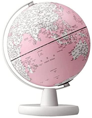 POCHY Mappamondi Globo Luminoso Rosa Globo educativo di apprendimento Globo geografico a Luce Notturna a LED Illuminato per Regali di apprendimento in Classe Pratico Moda