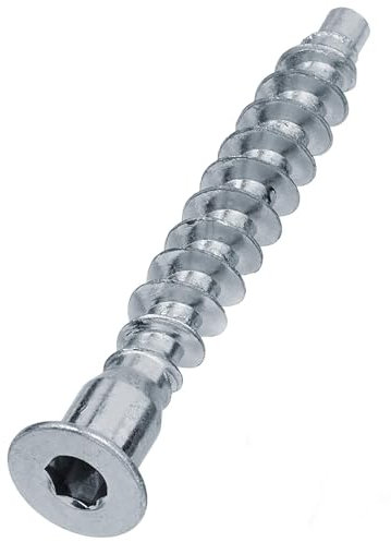 5mm x 30mm Silver Hex Socket Flat Head Confirmat Screws Furniture Fitting Assembly Screw (Pack of 20) X09B