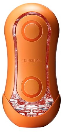 TENGA Flip Orb - Wiederverwendbarer Masturbator für Männer - Masturbationshilfe Mehrweg - SUNSET ORANGE