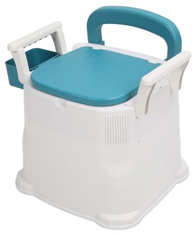 Bedside Commode Toilet with Detachable Armrests Portable Mobile Toilet Comfortable PU LeatherToilet for Adult, Elderly, Pregnant Women