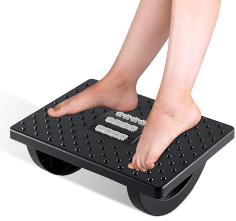 RZMZBY Adjustable Desk Footrest, Desk Footrest Foot Rest with Massage Function, Foot Rest Desk Feet for Office Home
