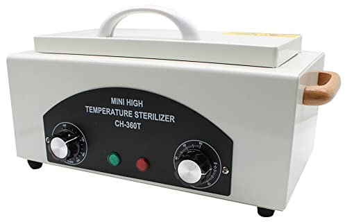 300 Watt Heißluftsterilisator Desinfektionsschrank Sterilisator für Instrumente, Heißluft-Sterilisator 220°C Hochtemperatur-Sterilisator, Nagelwerkzeug-Sterilisator mit Zeitschaltuhr