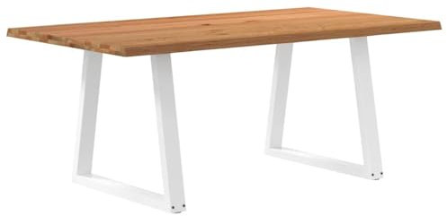 vidaXL Esstisch mit Baumkanten 180x100x74 cm Massivholz Eiche, Küchentisch, Restauranttisch, Tisch Restaurant, Esszimmertisch, Bistrotisch