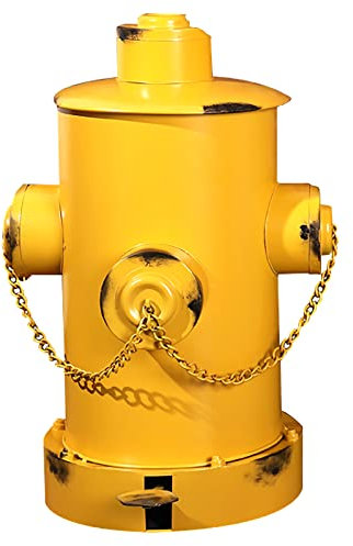 Cubo de basura redondo de metal vintage retro de 55 litros con tapa y pedal, color amarillo, ideal para baño, cocina y oficina