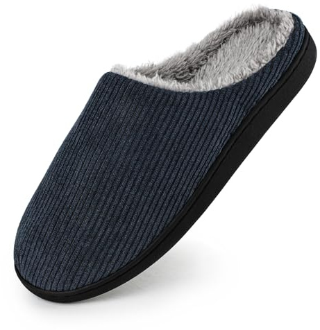 Knixmax Pantofole Donna Invernali con Fodera in Peluche Ciabatte Casa Caldo Morbide Antiscivolo Slippers Nero EU 41