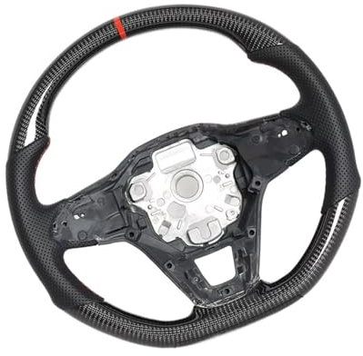 Sportlenkräder Kompatibel Mit VW Für Golf 8 Für GTI MK8 R Für Scirocco Für GTS R 2020 2021 2022 2023 2024 Carbonfaser-Lenkrad, Individuelles Rennrad
