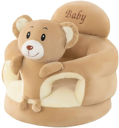 Silla de bebé siéntame, lujosa silla para bebés en forma de oso, asientos portátiles para bebés para para sentarse 3-24 meses niñas y niños