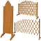 Treillage jardin brun 180x107cm support plantes grimpantes brise-vue pliable