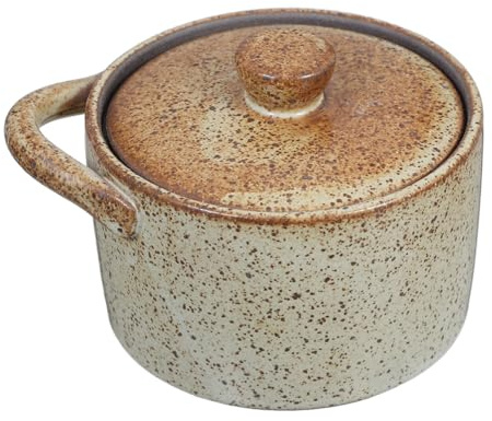VALICLUD Olla Vintage De Cerámica Con Tapa Para Guisos y Vapor Cazuela Pequeña Para Sopas y Huevos Al Vapor Olla Tradicional Para Cocinas Japonesas Para Familias Pequeñas