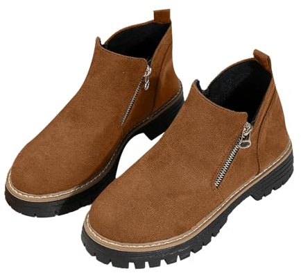 Stivali Donna con Tacco Basso Leggeri Scarpe Invernali Scarpe Invernali con Cerniera Laterale per Stivaletti alla Caviglia Stivali Estivi Donna con Tacco