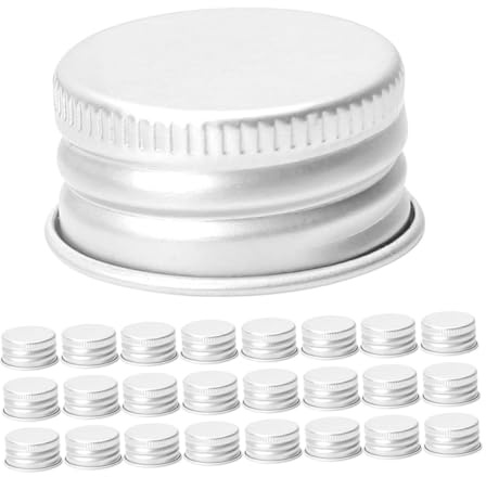 LALADEFIEE 50pezzi Tappi Vite Per Bottiglie Vetro Coperchi in Alluminio Filettati Tappi Per Barattoli Di Spezie Antiperdita Per Bottiglie d Acqua Latte Chiusura Sicura