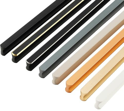 ZESLIV 4 Stück Stangengriffe Möbelgriffe, Schrankgriffe aus Aluminium, Bohrlochabstand 96mm, Weiß Küchengriffe Türgriffe Schubladengriff für Kleiderschrank