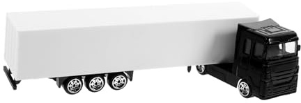 minkissy Alloy Mini Container Truck Model Simulation Vehicle for Play and Sandbox Decoration Educational