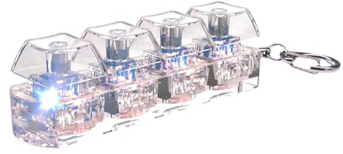 Keyboard Fidget Spielzeug, Leuchtender Keyboard Fidget Schlüsselanhänger, 4 Tasten Achsenprüfer, Modische Funktionelle Entspannung, Für Frauen, Männer, Freunde, Junge, Mädche, Teenager