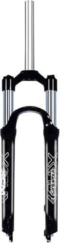 Caimcie Horquilla de suspensión para Bicicleta de montaña, 26/27,5/29, 100 mm de Recorrido, de aleación de Aluminio, Ligera, con Freno de Disco, 28,6 mm, Recta, sin Rosca. B,26in