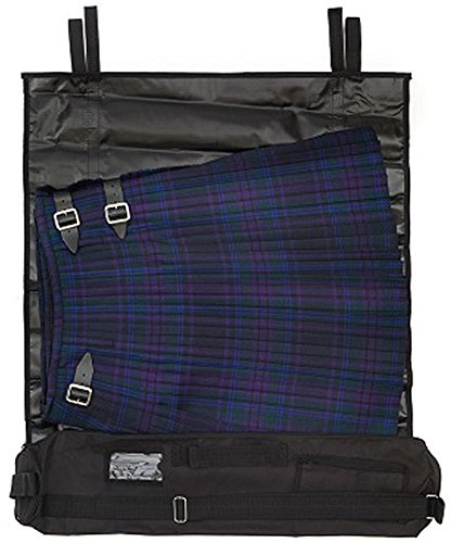J. Wood Mens Black Kilt Roll Carrier