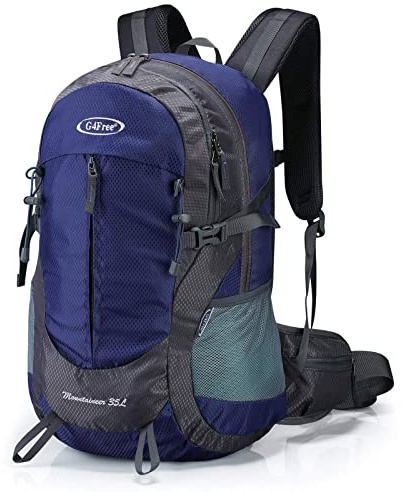 G4Free Mochila de senderismo impermeable de 35 L para exteriores, mochila de senderismo para camping, senderismo, escalada, con cubierta de lluvia