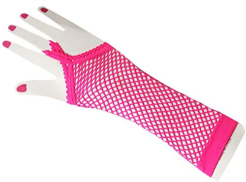 GIVBRO Guantes largos de rejilla sin dedos, mangas de guantes de novia vintage, accesorios de vestir de ópera, accesorios para mujeres, fiestas, bodas, bares, vestirse, color rosa