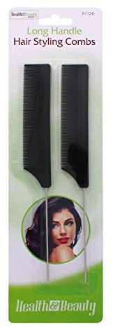 HEALTH & BEAUTY HAIR STYLING COMBS METAL PIN TAIL HANDLE 2 PC