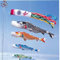 40cm Japanese Carp Windsock Streamer Fish Flag Kite Koinobori Hanging Decor for Home Garden Yard Outdoor Restaurant Sushi Bar Random Color