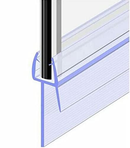 NOBRIM Door Bottom Seal Strip Glass Door Sweep Water Blocking Strips Glue-free Shower Seal Strip Transparent Pvc Sealer 6-12mm