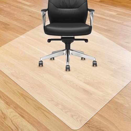 Fiita Clear Bürostuhlunterlage Bodenschutzmatte - Bodenmatte Stuhlunterlage Stärke: 1,5 mm 120x130cm transparente Fußmatten Holz- / Fliesenschutzmatte für Büro & Zuhause