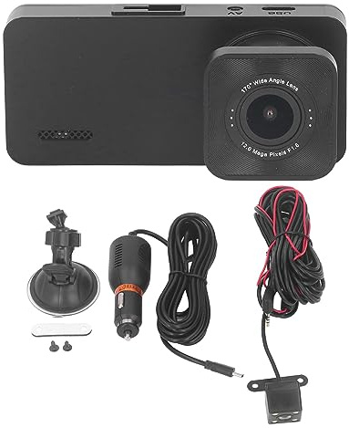 Cámara de Tablero de mtlavismo Lente Triple Triple HD1080P con Pantalla de 2 Pulgadas de visión Nocturna IPS IPS para Modo de estacionamiento Ideal para Autos pequeños Que