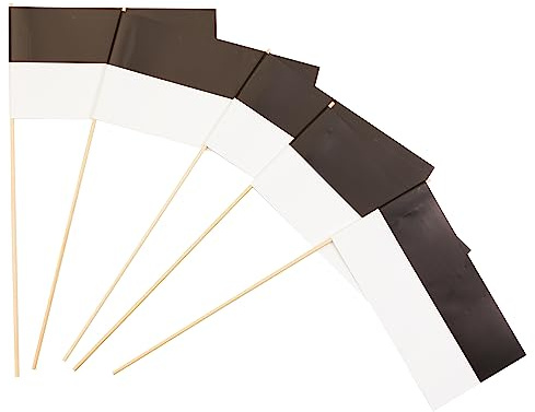 Everflag Papierfähnchen: schwarz-weiß 50er Packung