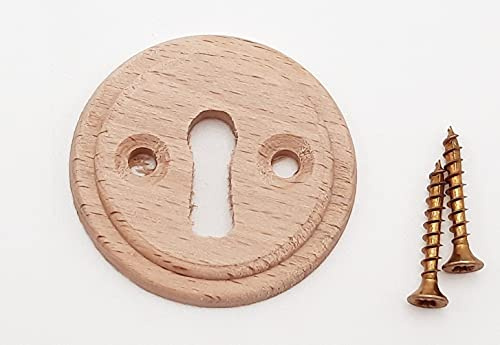 Rosace Ronde, Clé L, 50mm, Bois Brut | Rosace ronde bois brut - Clé L - Dubois ind