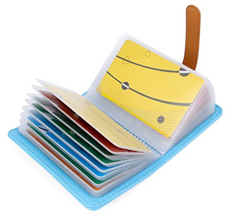 AltomStar 10 Farben Kreditkartenetui Damen Herren Leder – 26 Fächer