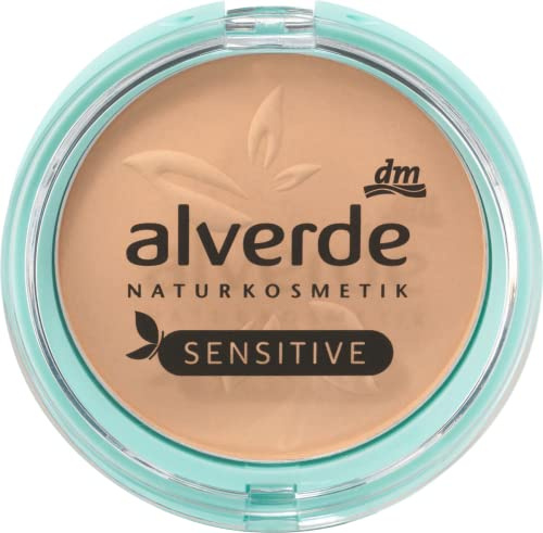 alverde NATURKOSMETIK Gesichtspuder Mattifying Powder Sensitive Medium Beige 02, 1 x 9 g