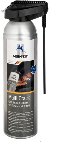 Normfest Multi Crack – Rostlöser mit Kälteschock-Effekt bis –40 °C – extrem kriechfähig, schmiert & schützt – Profi-Rostlöser für Schrauben, Bolzen & Muttern – 250 ml Spraydose