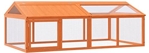 vidaXL Freilaufgehege Braun 200x112,5x74 cm Massivholz Kiefer